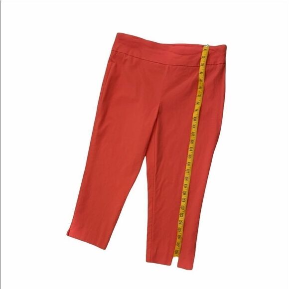 crop pant straight leg dk peach size large pull on easy care - Picture 4 of 6
